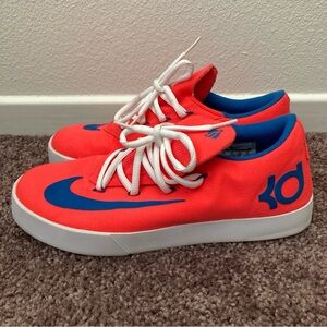 NIKE KD Kevin Durant Sneakers Size 7Y Hyper Orange Blue White